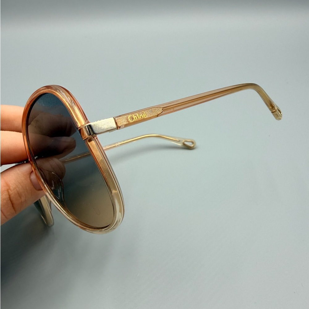 Chloe Pink/Orange Oversized Sunglasses - Picture 7 of 8